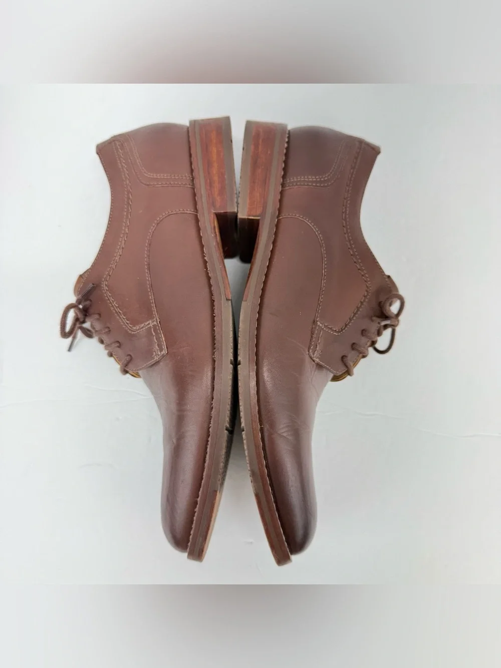 Johnston & Murphy size 11 Men’s Brown Leather Lace Up Derby Dress Shoes